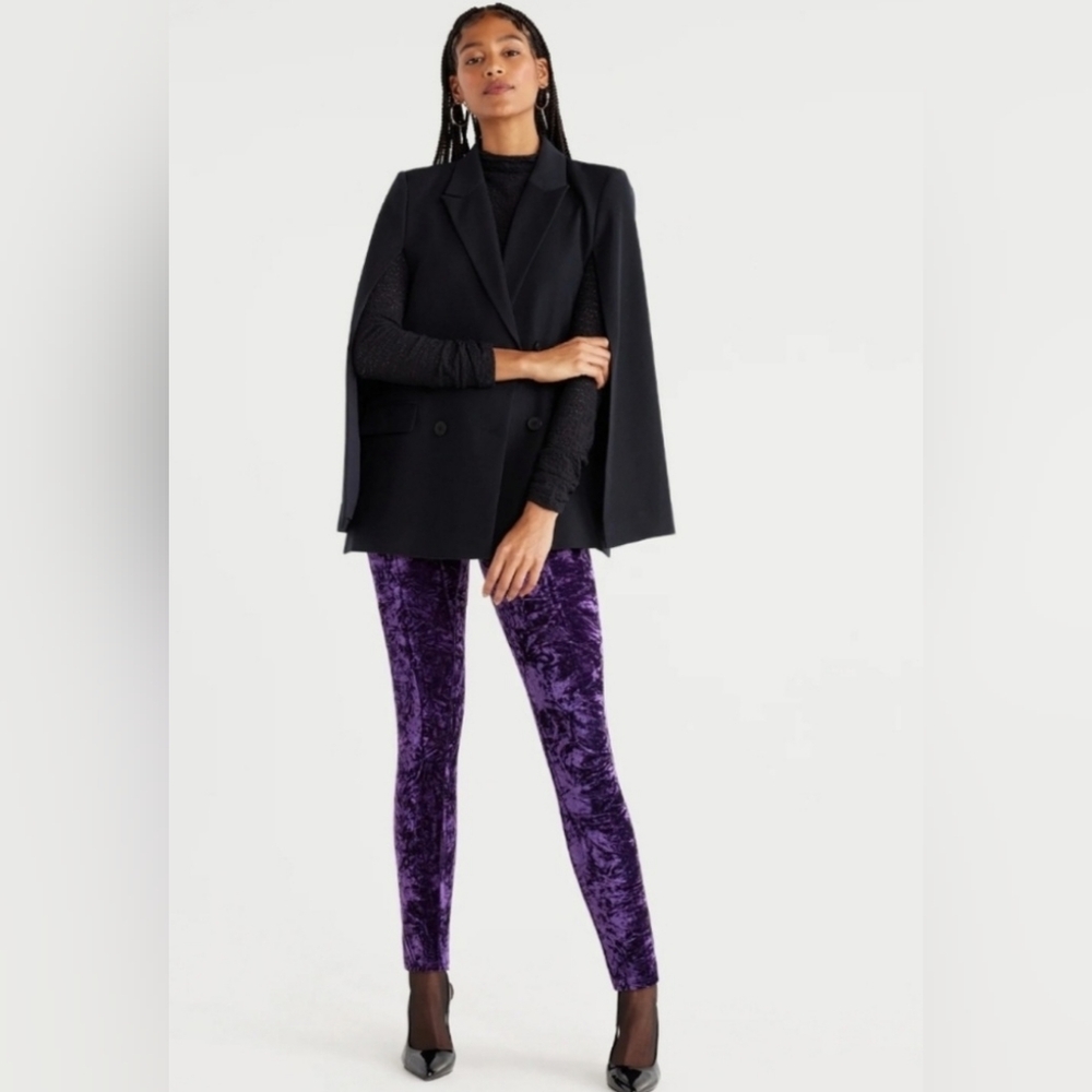 Cape Blazer!  Elegant Black Double-Breasted